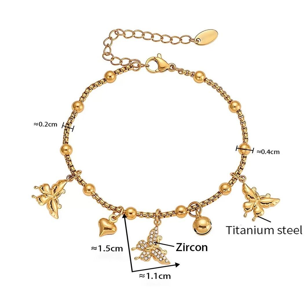 Charming Butterfly Charm Bracelet B245