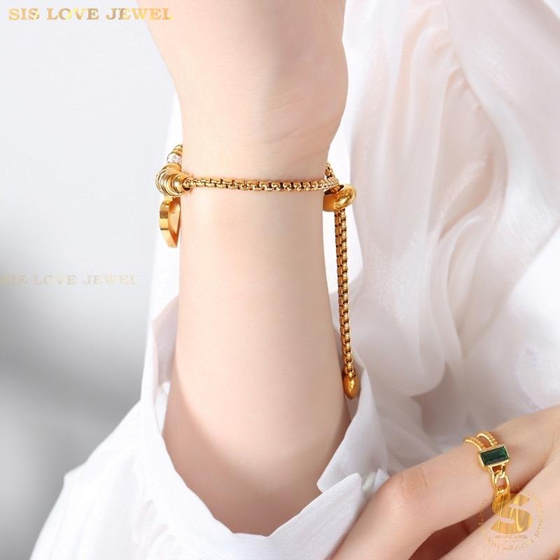Adjustable Chain Love Bracelet B063 Gold