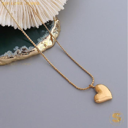 Simple Gold Plated Love Necklace N007