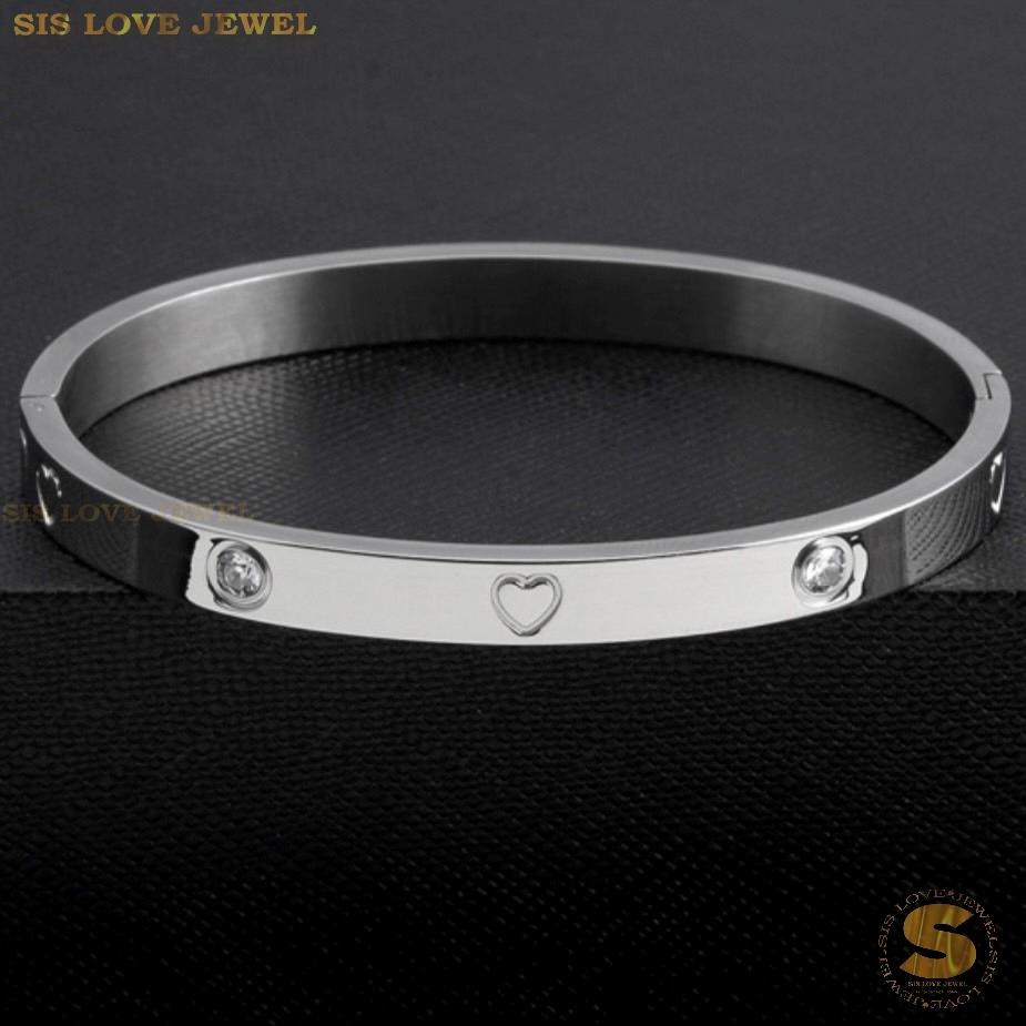 Sweet Love Affinity Bangle H030 Silver