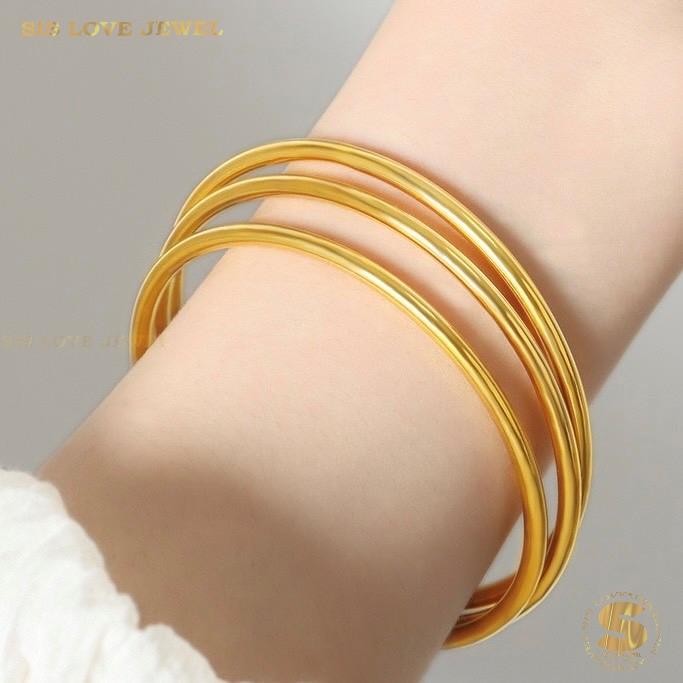 Classic Plain Round Bangle H001