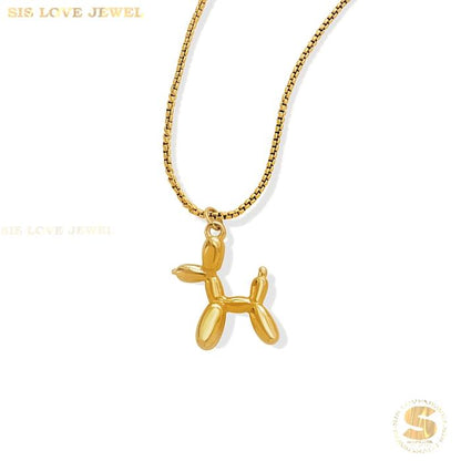 Cartoon Balloon Dog Necklace N047