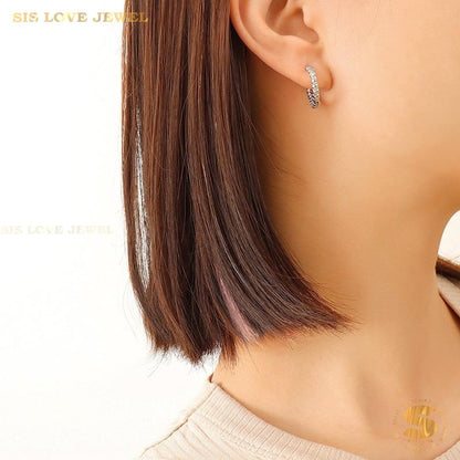 Dainty Rope Hoop Earrings S008