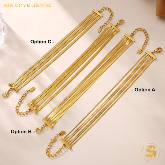 Snake Layer Chain Bracelet B199