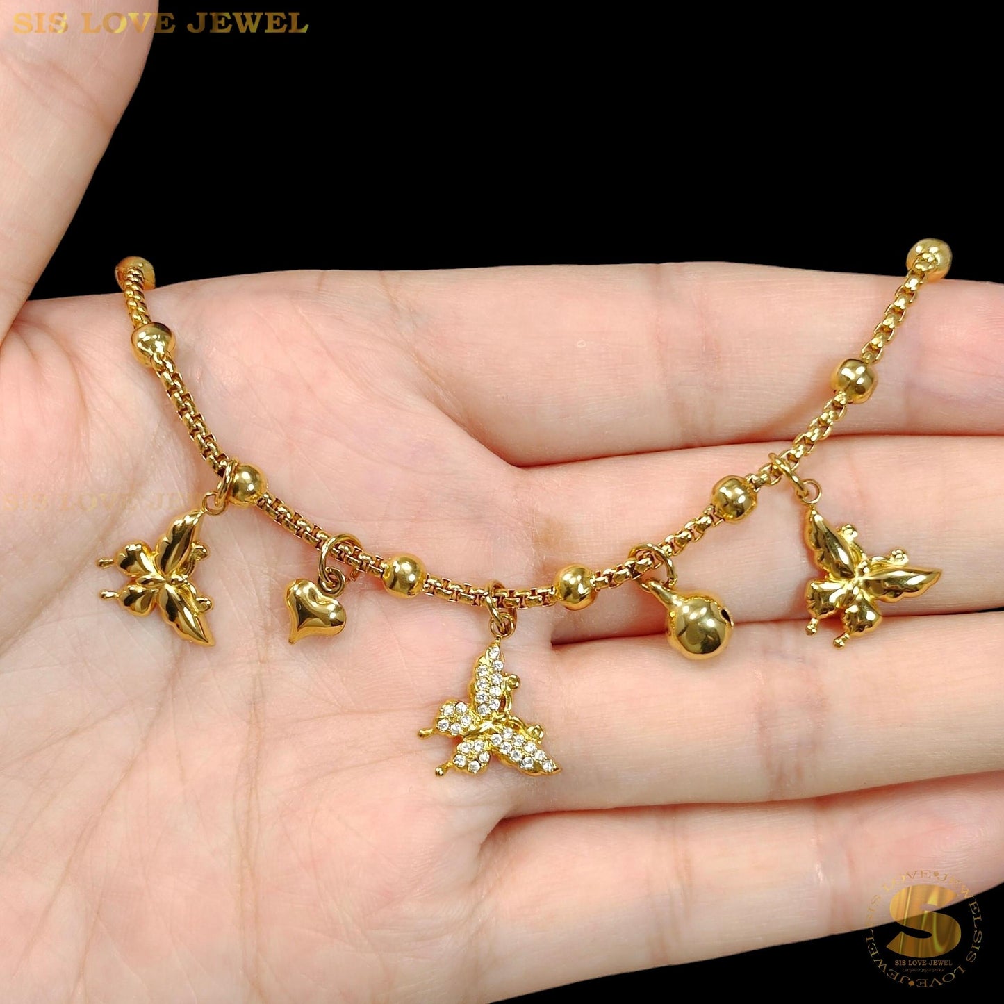 Charming Butterfly Charm Bracelet B245
