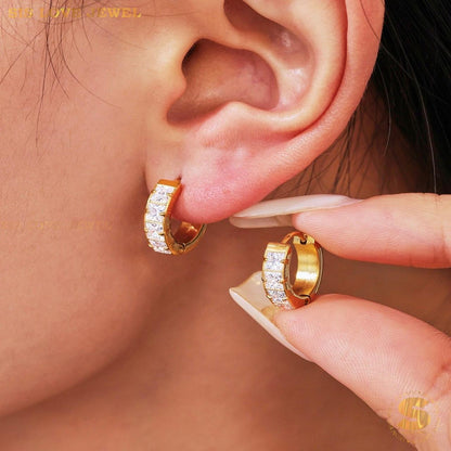 Luminous Love Zirconia Hoops Earrings S050