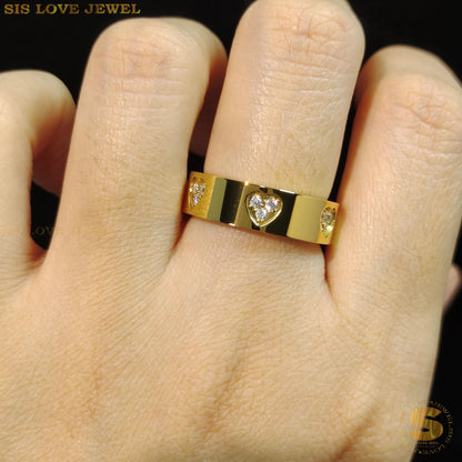 Cubic Zirconia Love Ring R093