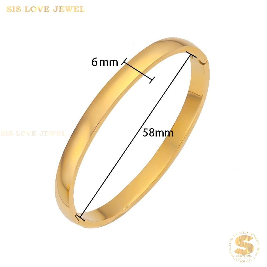 Classic Plain Gold Bangle H178