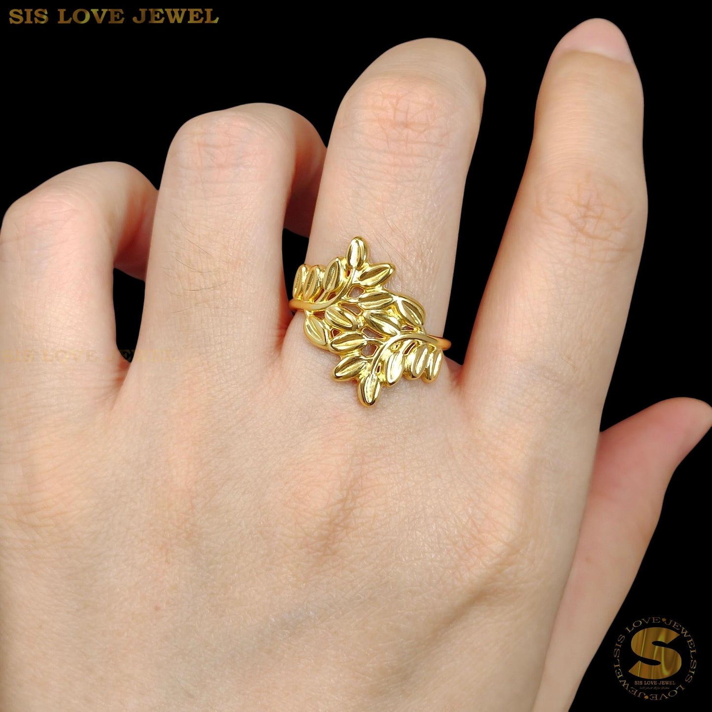 Chic Nature Leaf Open Ring R144