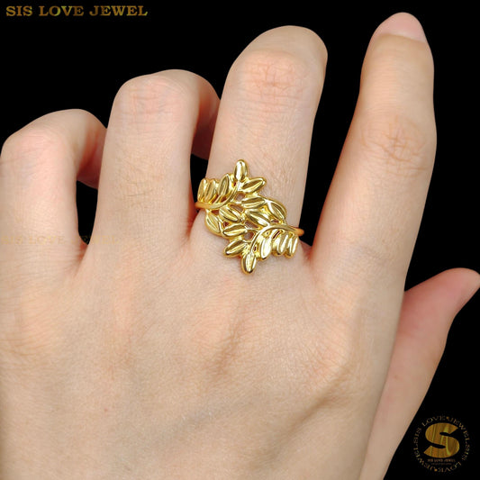 Chic Nature Leaf Open Ring R144
