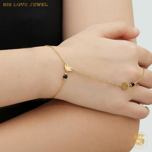 Delicate Love & Chain Bracelet B261