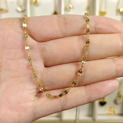 Geometric Link 18k Gold Plated Bracelet A004