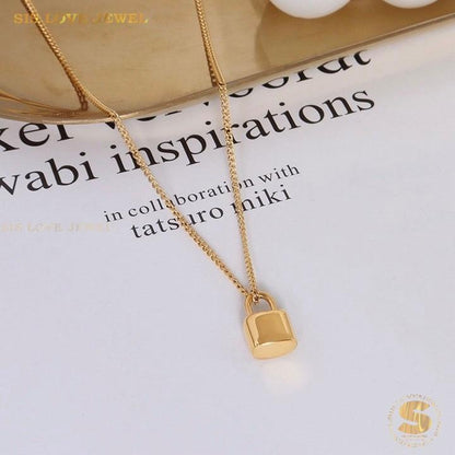 Lock Pendant Necklace N078