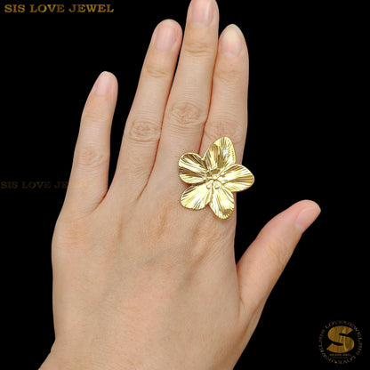 Big Flower Adjustable Ring R114