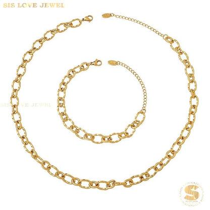 Luxe Link Necklace & Bracelet Set