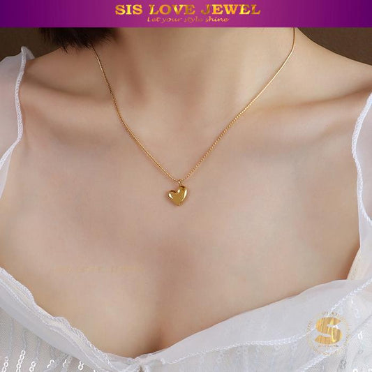 Simple Gold Plated Love Necklace N007