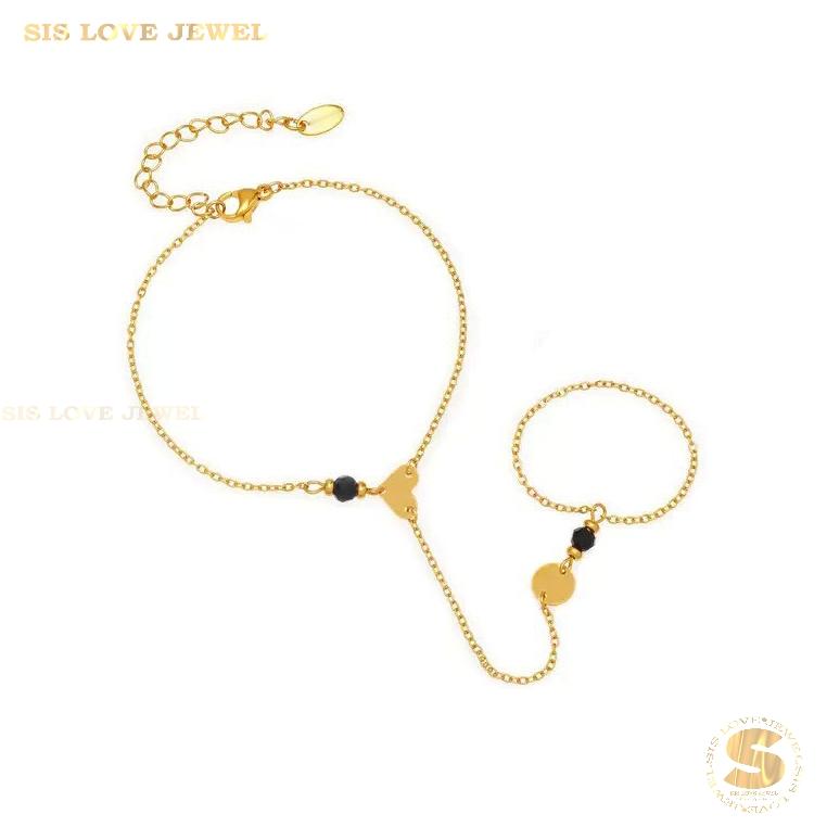 Delicate Love & Chain Bracelet B261