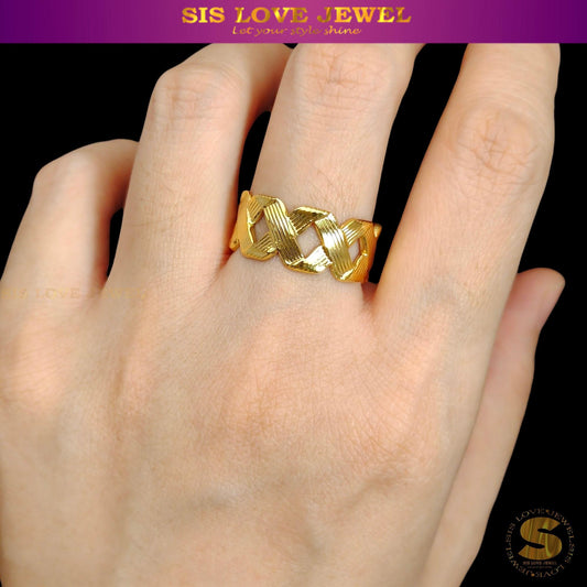 Simple Gold Plated Ring R109