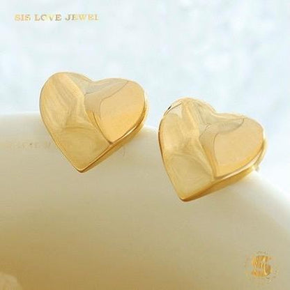 Gold Plated Love Stud Earrings S033