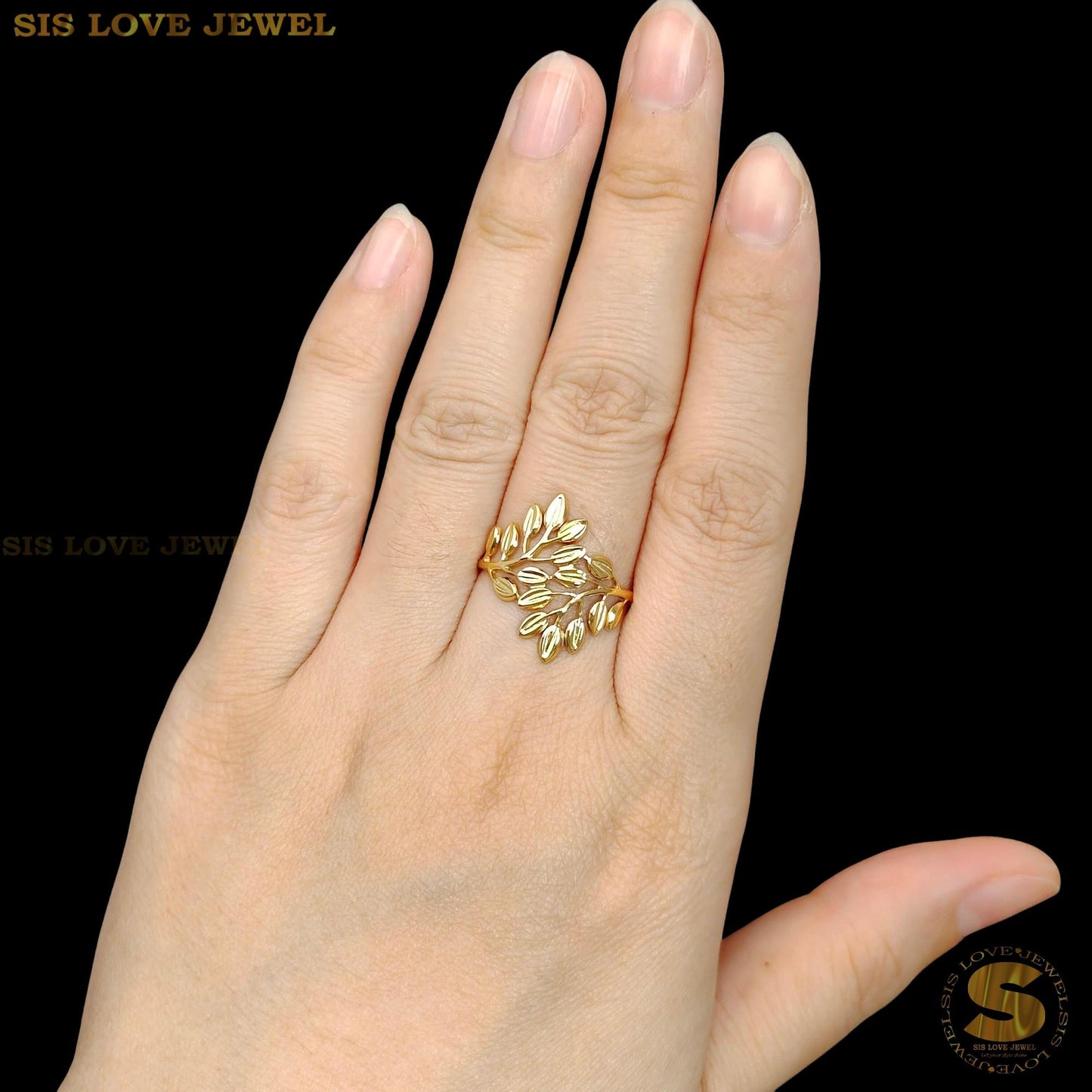 Adjustable Leaf Ring R126