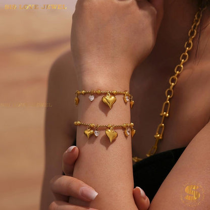 3 Love Charm Bracelet B218