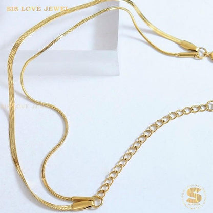Double Layer Snake Chain Bracelet B108