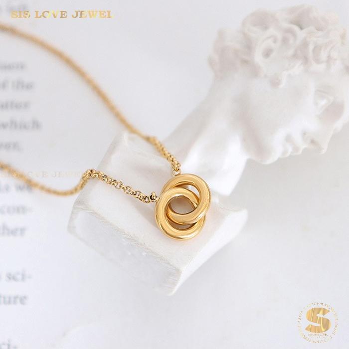 Interlocking Rings Necklace N002