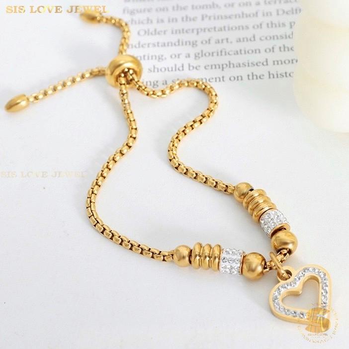 Adjustable Chain Love Bracelet B063 Gold