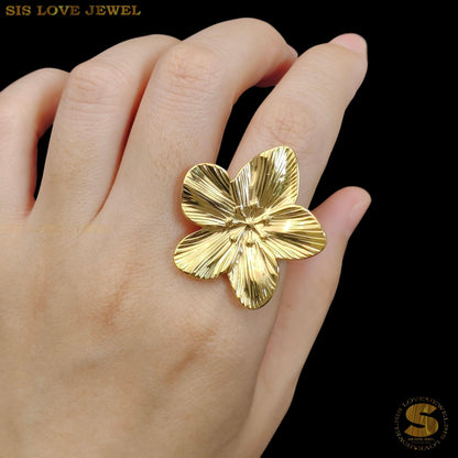 Big Flower Adjustable Ring R114