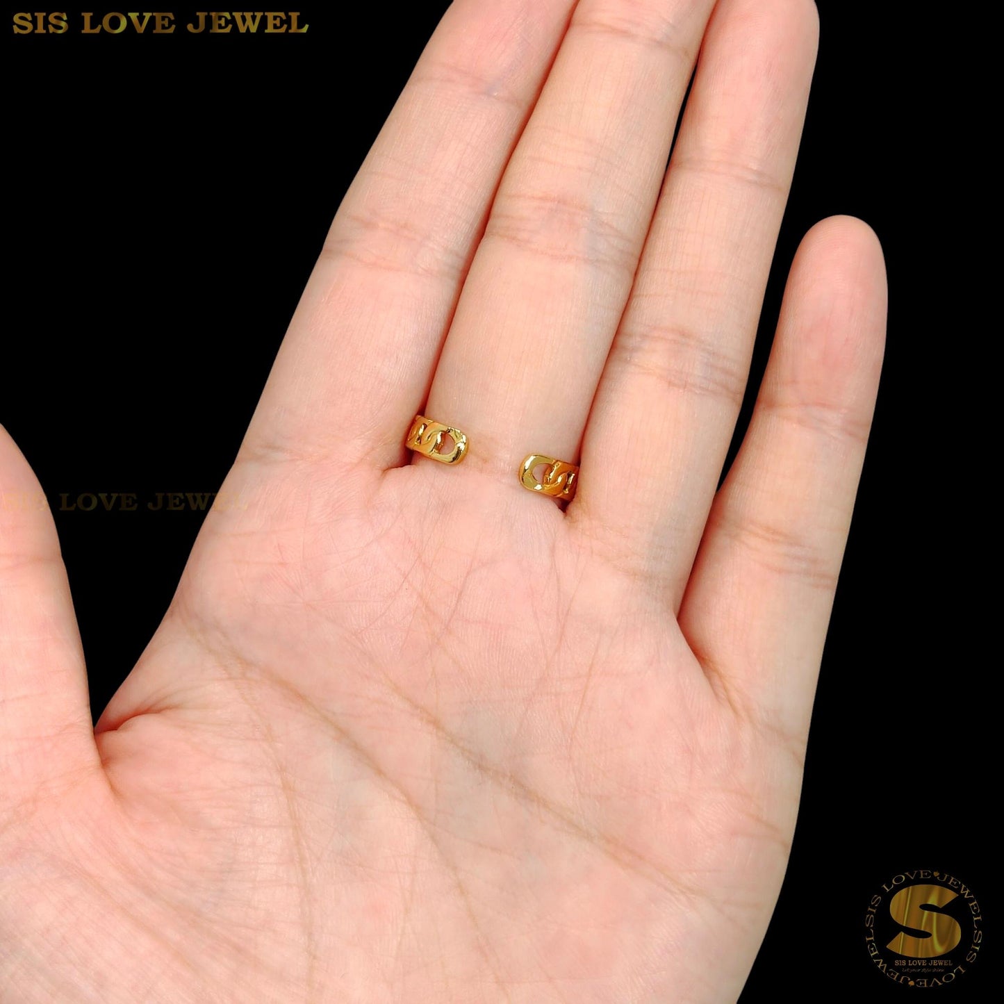 Sweet 18K Gold Hollow Love Ring R141