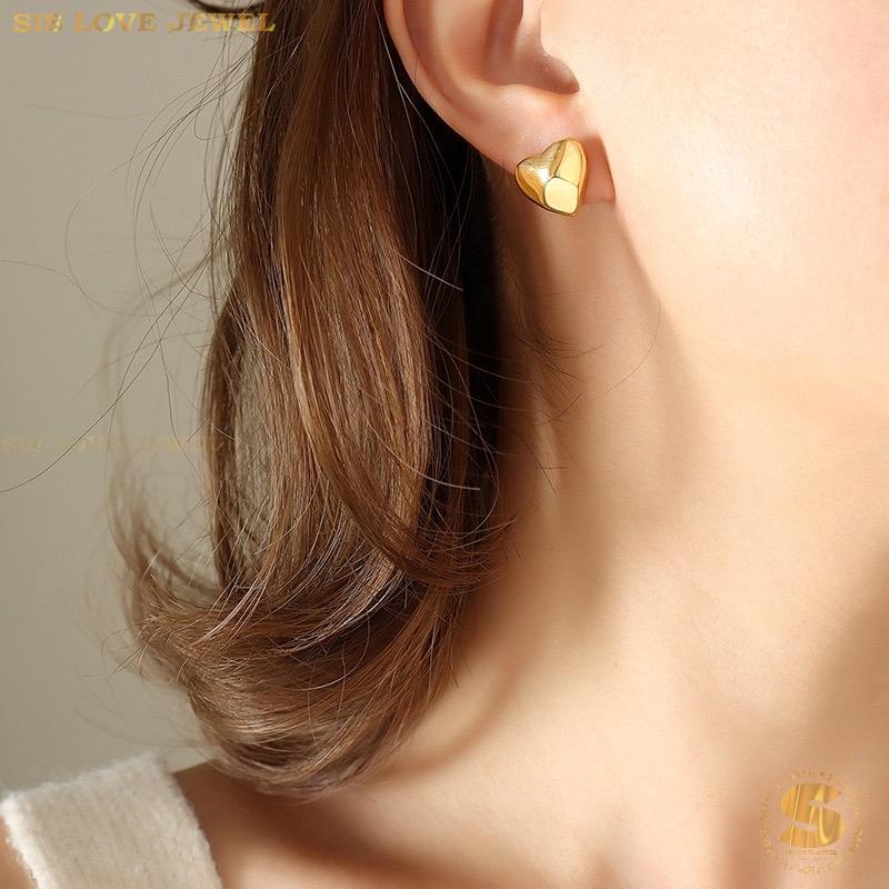 Gold Plated Love Stud Earrings S033
