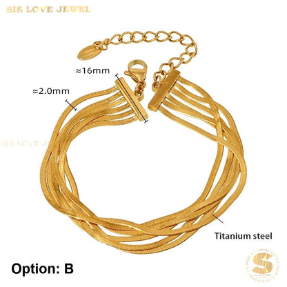 Snake Layer Chain Bracelet B199