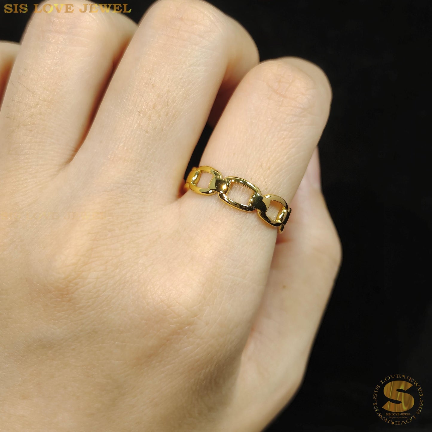 Adjustable Chain of Love Ring R060