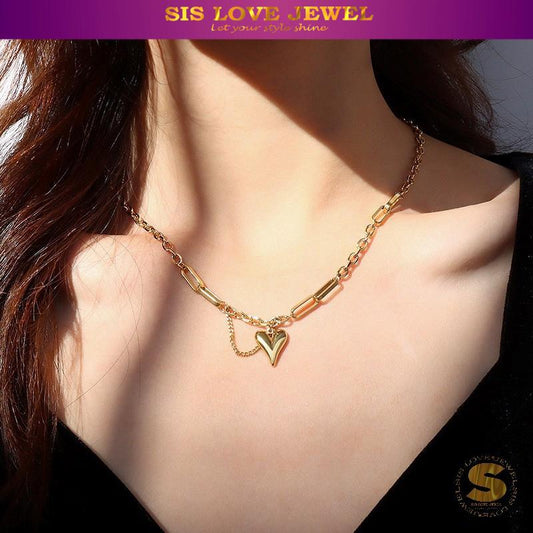 Gold Plated Love Pendant Necklace N068