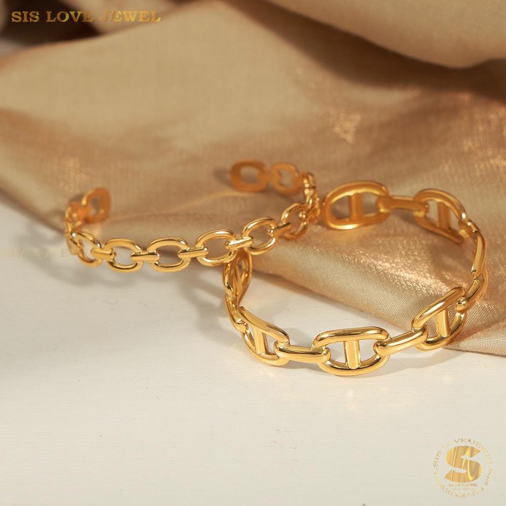 Golden Embrace Adjustable Bangle H124