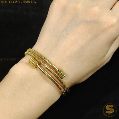 Double Layers Round Bangle H082