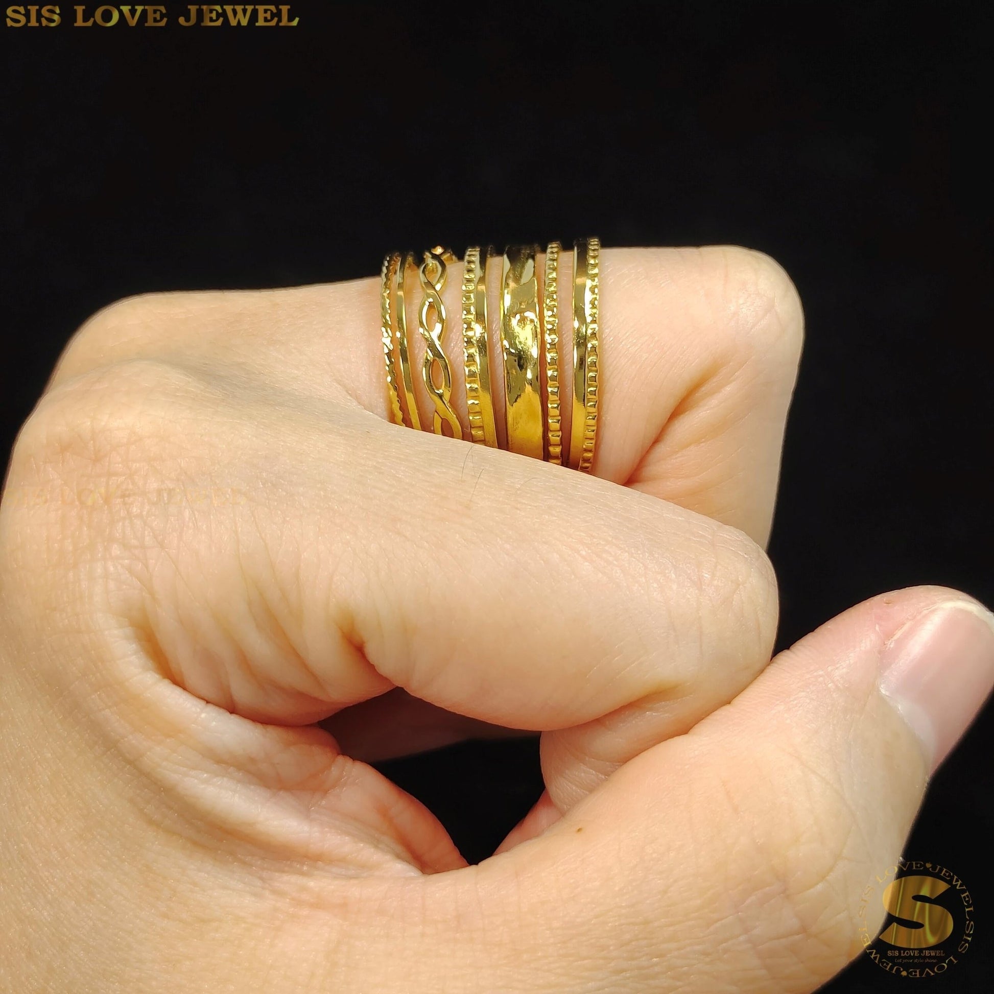 7 - Layer Stylish Ring R086