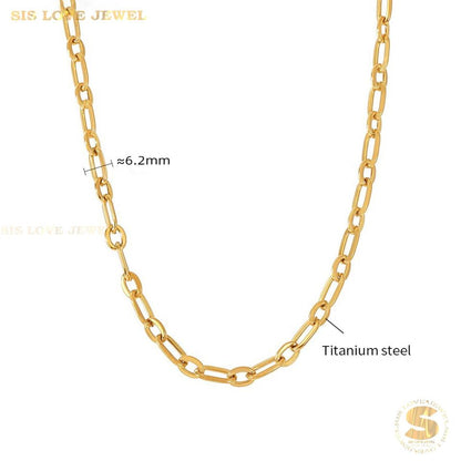Sleek 18K Gold Layered Chain Necklace N144