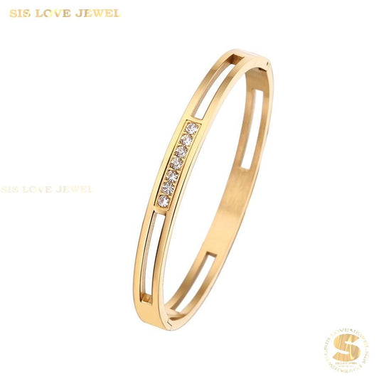 Zircon Oval Bangle H053