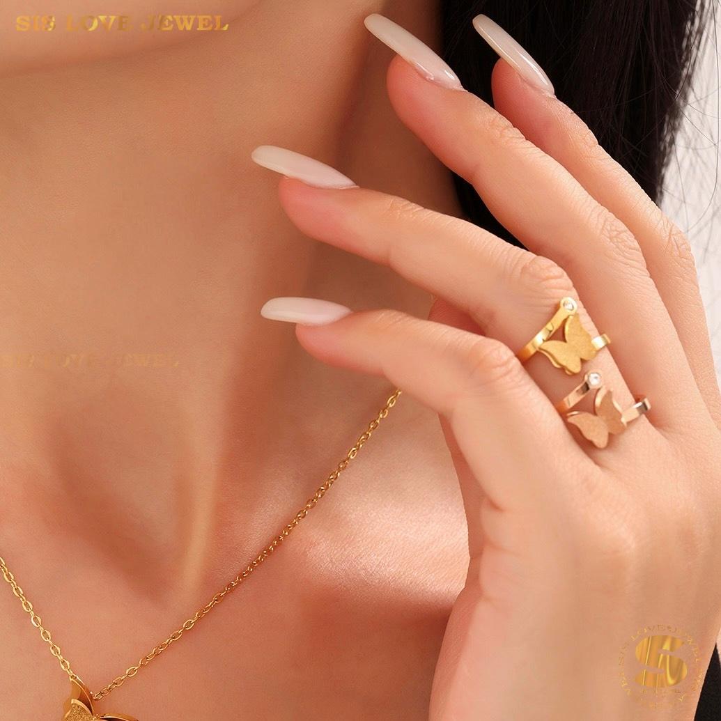 Adjustable Butterfly Ring R025