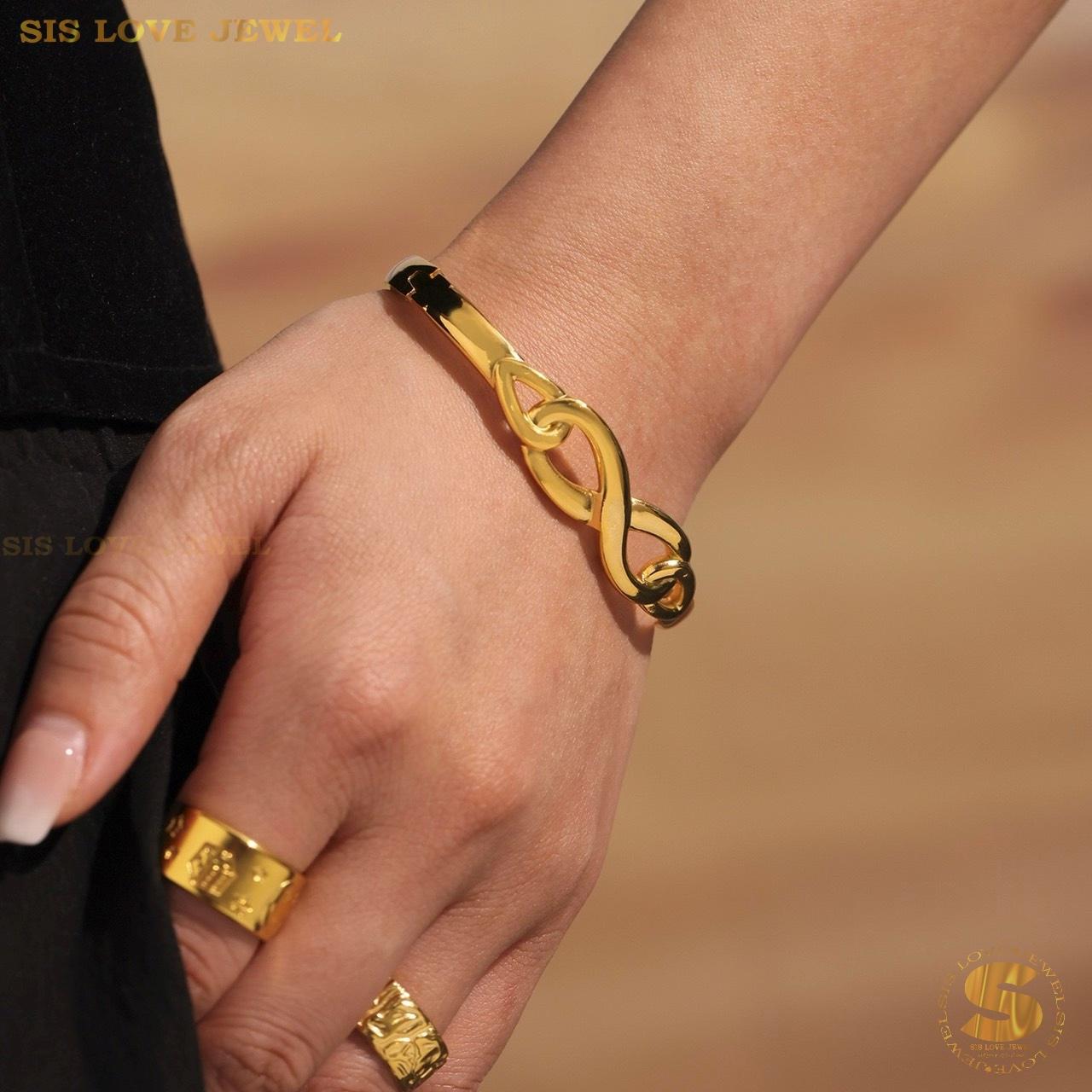 Infinity Gold Plated Bangle H167