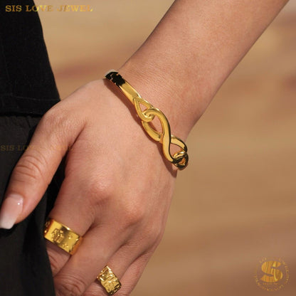 Infinity Gold Plated Bangle H167