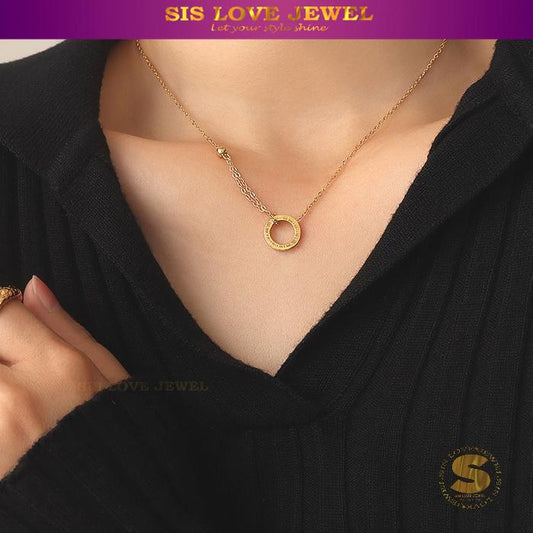 Roman Numeral Necklace N054