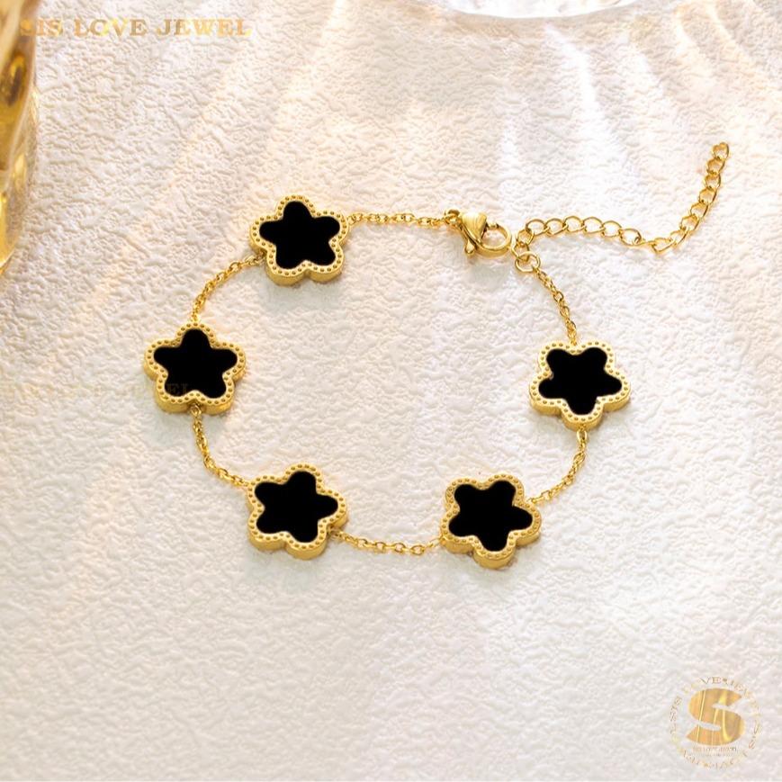 5 Flowers Chain Bracelet B185