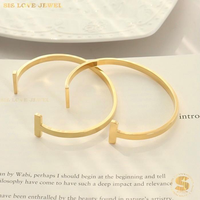 H-Shape Adjustable Bangle H018 Gold