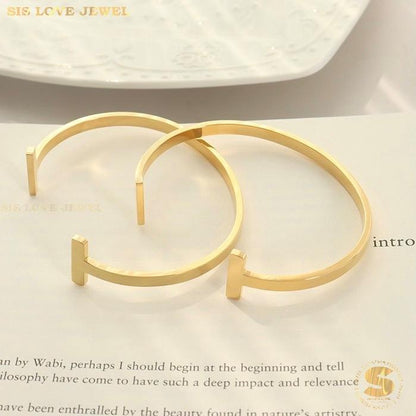 H-Shape Adjustable Bangle H018 Gold