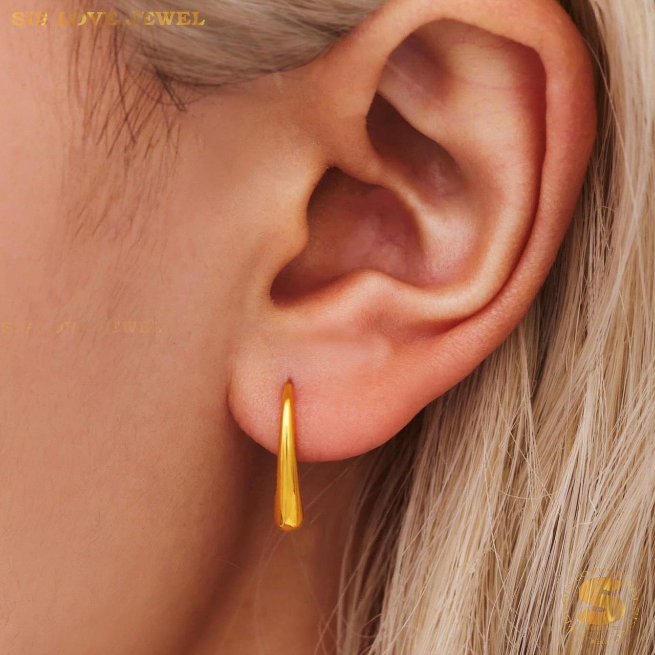 Minimalist Teardrop Hook Earrings S045