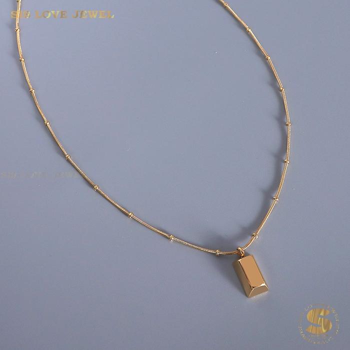 Chic Gold Bar Necklace N040