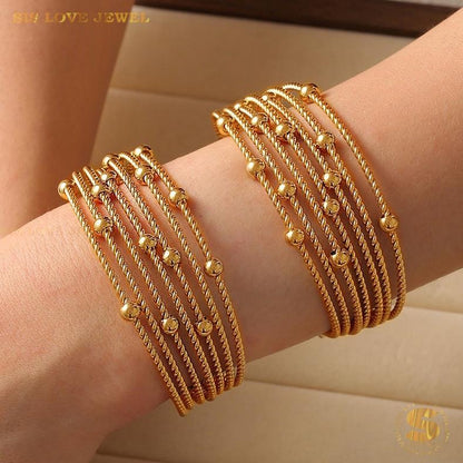 7 Layers Boba Adjustable Bangle H140