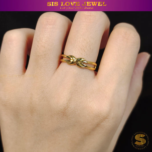 Infinity Gold Plated Ring R094